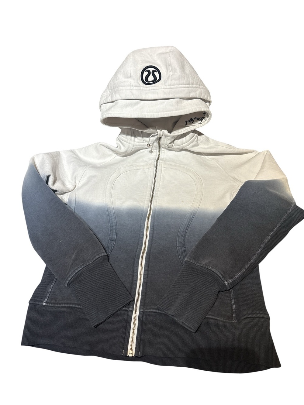 🤍🖤 Limited Edition Lululemon Ombré Scuba Zip Hoodie Women’s 10? MSRP $128 🖤🤍